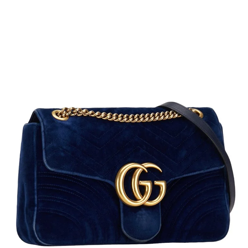 Gucci GG Marmont Chain Shoulder Bag 443496 Blue Belorus  Gucci