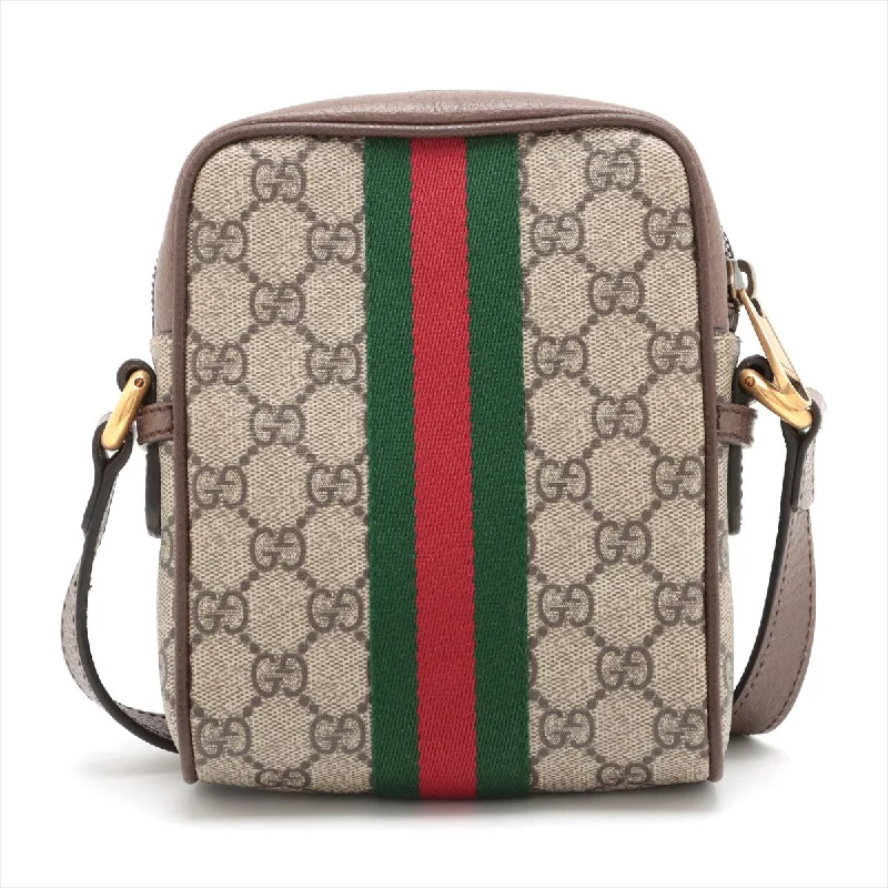 Gucci GG Supreme Ophidia Shoulder Bag Beige 598127