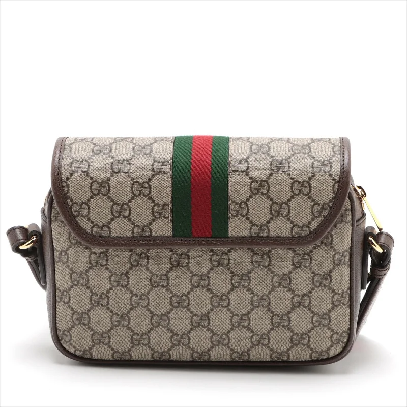 Gucci GG Supreme Ophidia Shoulder Bag Brown 722117