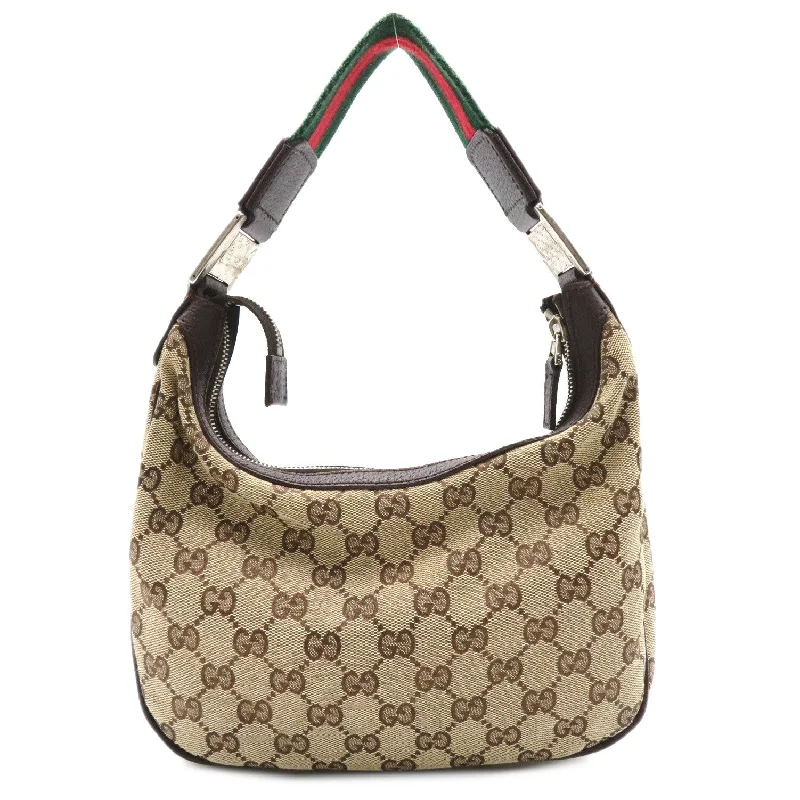 Gucci Gucci One-Shoulder Shoulder Bag Linen  Beige/Brown/Beige/Dark Brown 145811