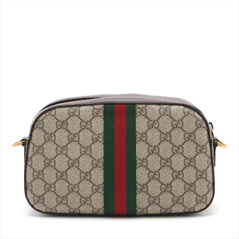 Gucci Ophidia PVC x Leather Shoulder Bag Beige 752591