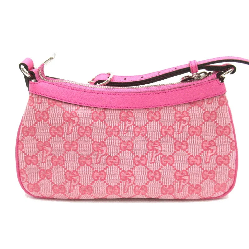 Gucci Pallas Shoulder Bag GG Linen  Pink 723737