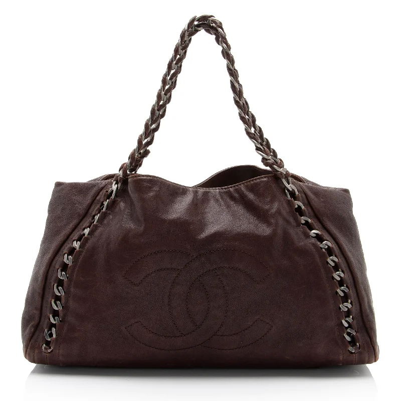 Chanel Calfskin Modern Chain CC Large Tote (SHF-PQHhp1)