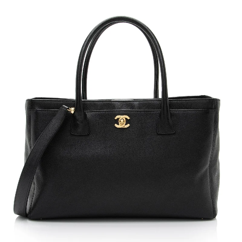 Chanel Caviar Leather Cerf Classic Executive Tote (SHF-vQMVxy)