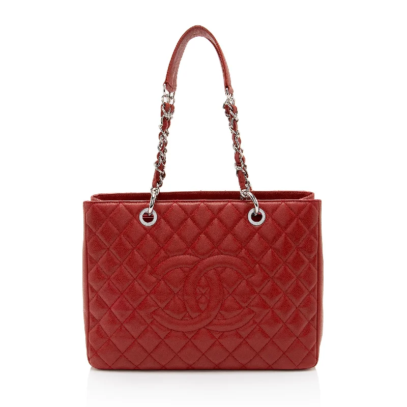 Chanel Caviar Leather Grand Shopping Tote (SHF-pUyEza)