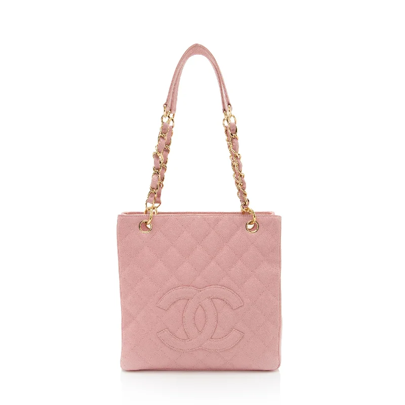 Chanel Caviar Leather Petite Shopping Tote (SHF-yT2Qvc)