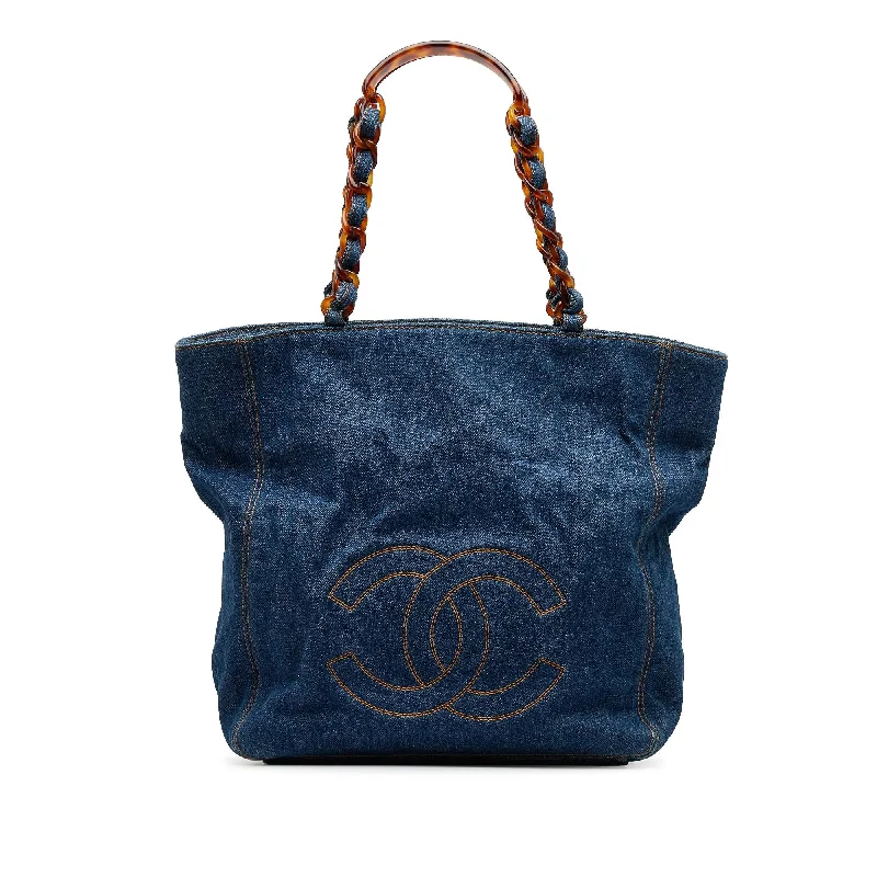 Chanel CC Denim Tote Bag (SHG-PRLc17)