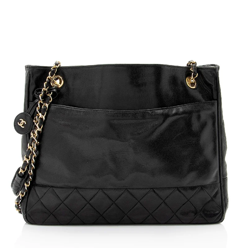 Chanel Vintage Quilted Lambskin Tote (SHF-KLrZGV)