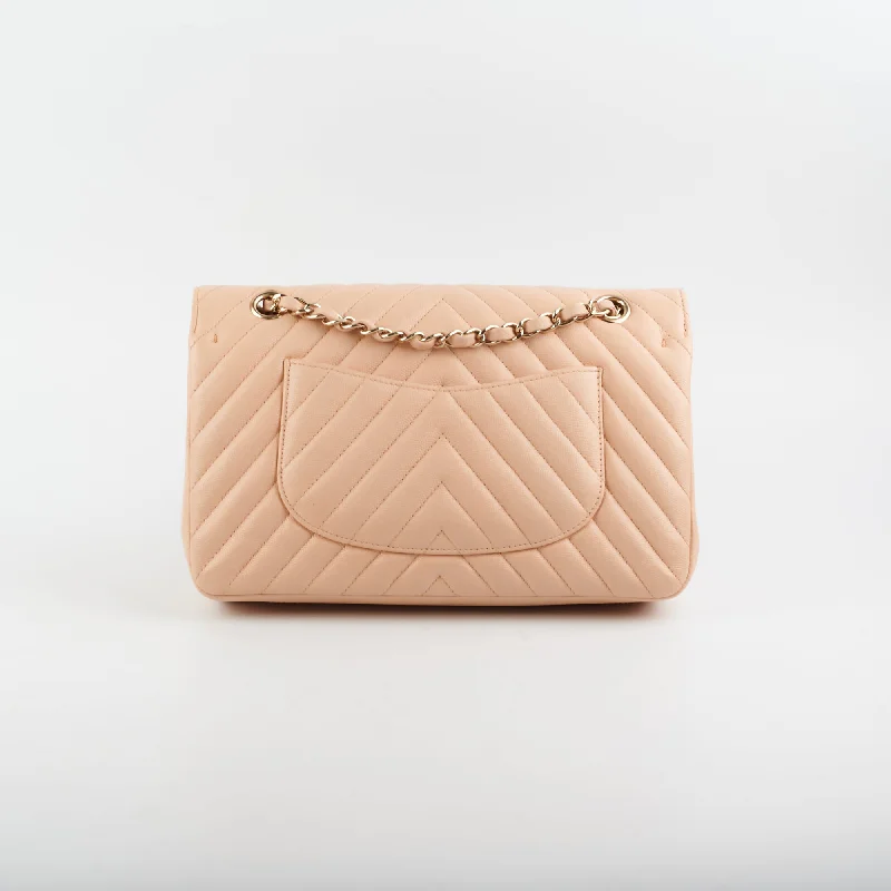 Chanel Classic Flap Medium Beige Clair Caviar Shoulder Bag