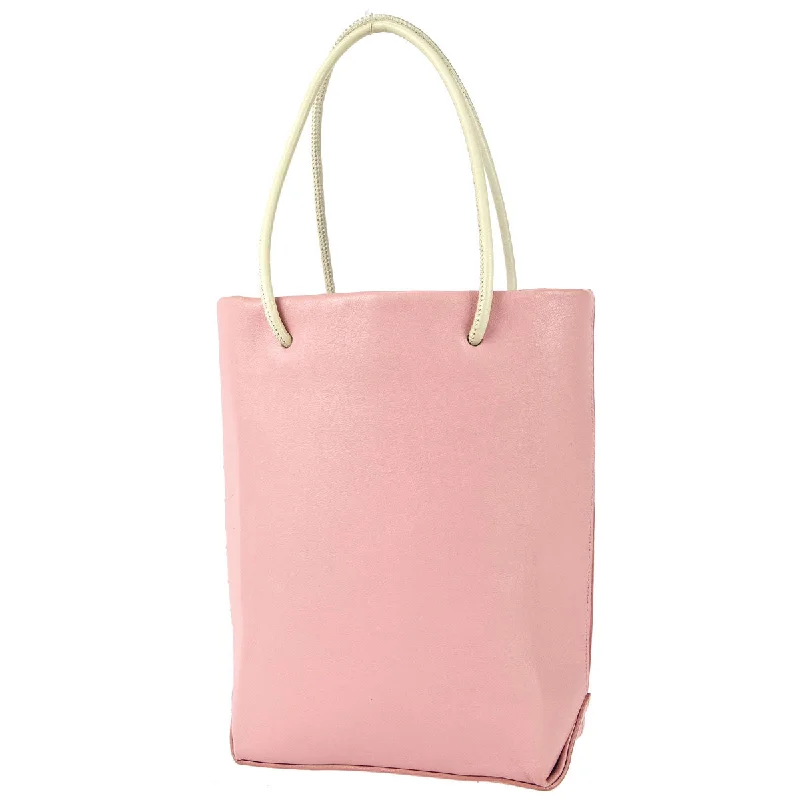 Chanel * Essential Tote Bag Pink White Calfskin