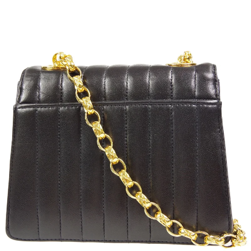 Chanel * Mademoiselle Chain Shoulder Bag Black Lambskin