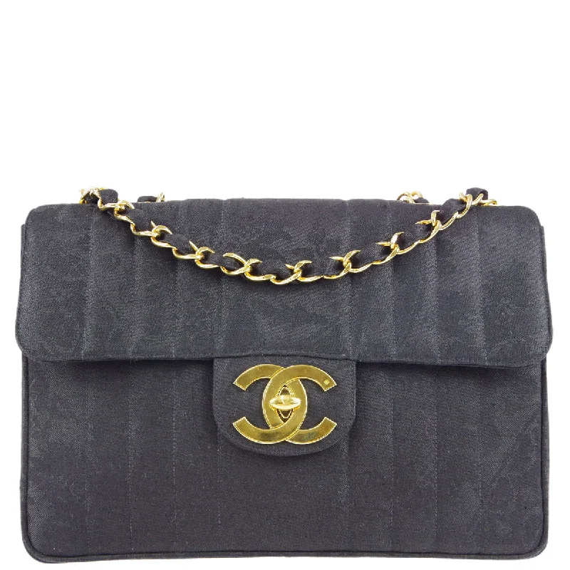 Chanel * 1991-1994 Embroidery Jumbo Classic Flap Bag