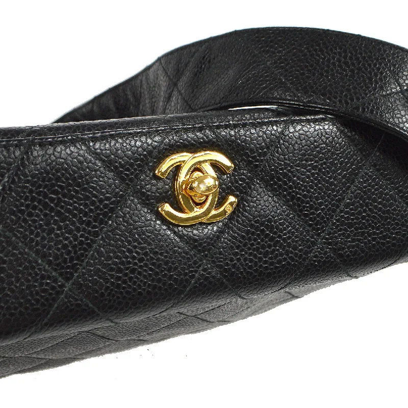 Chanel 1996-1997 Box Shoulder Bag Mini Black Caviar