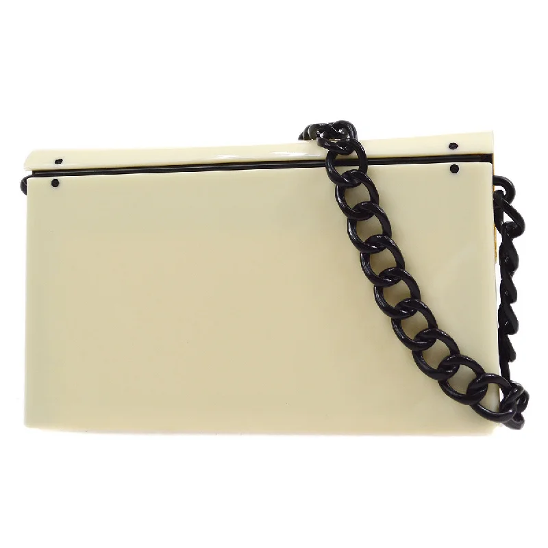 CHANEL 2000-2001 Monochrome Acrylic Shoulder Bag Small