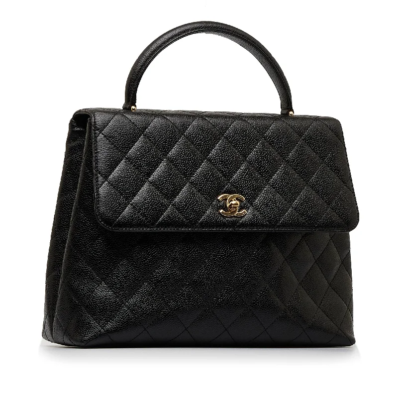 CHANEL Caviar Kelly Top Handle Handbag