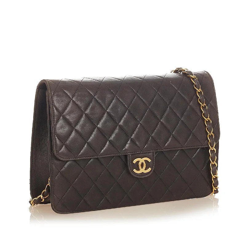 Chanel CC Timeless Lambskin Leather Single Flap Bag (3Lq5he)