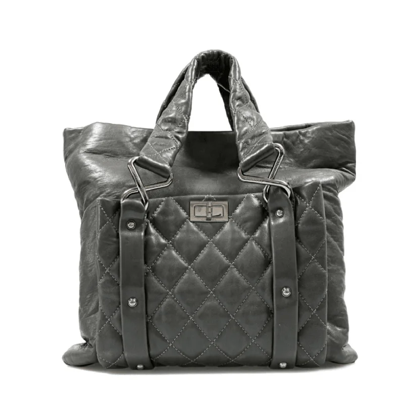 Chanel Black Lambskin Eight Knots Tote