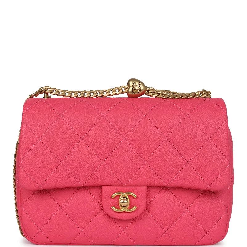 Chanel Medium Sweetheart Crush Flap Bag Pink Caviar Antique Gold Hardware