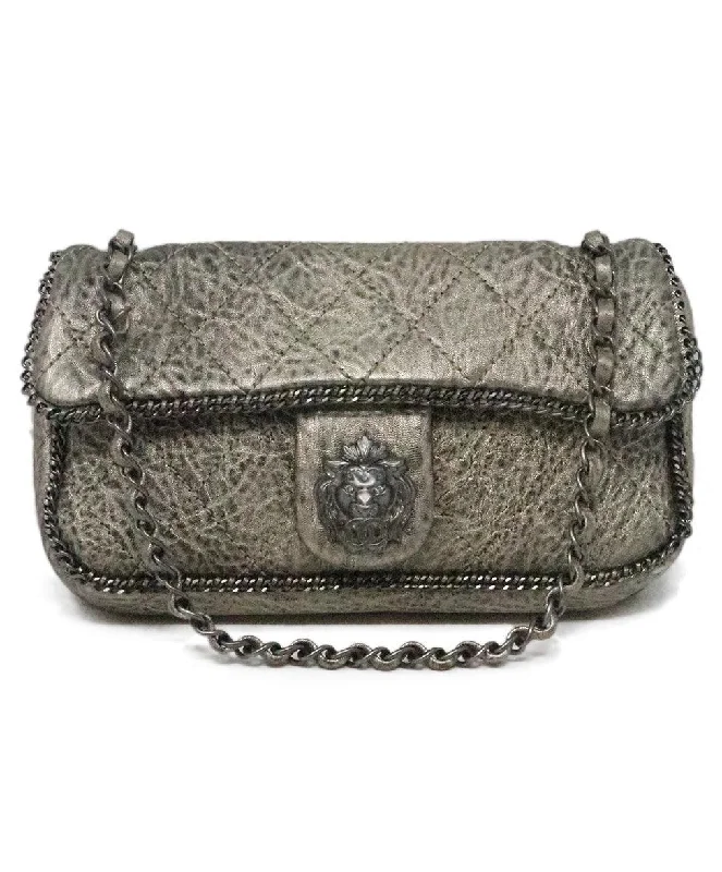 Chanel Silver Leo Lion Flap Bag