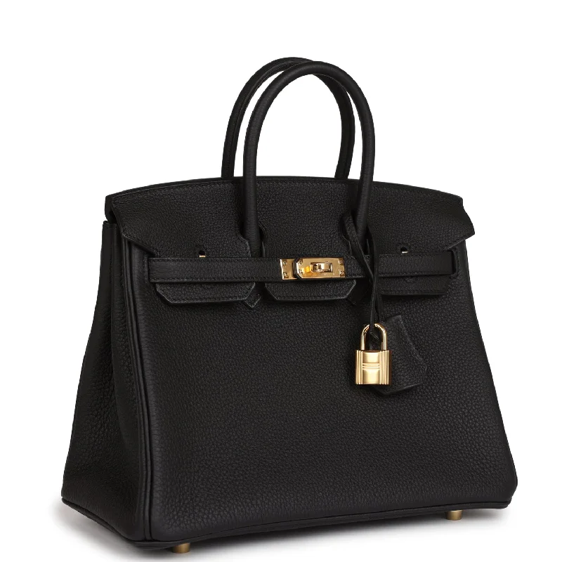 Hermes Birkin 25 Black Togo Gold Hardware