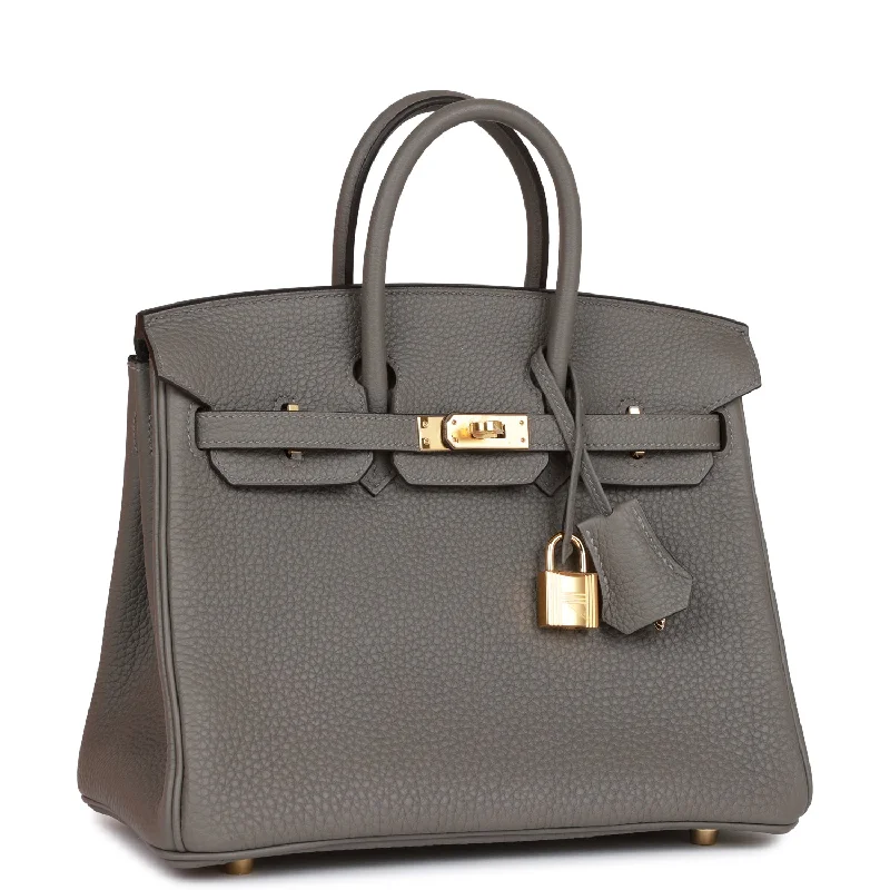 Hermes Birkin 25 Gris Meyer Togo Gold Hardware