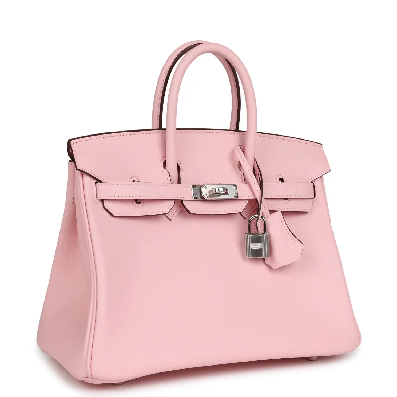 Hermes Birkin 25 Rose Sakura Swift Palladium Hardware