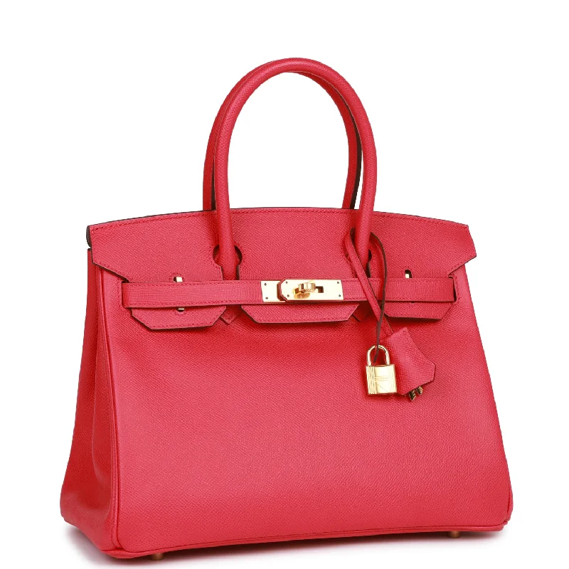 Hermes Birkin 30 Rose Extreme Epsom Gold Hardware