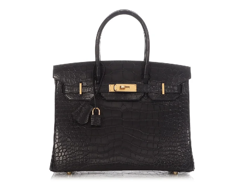 Hermès Black Matte Alligator Birkin 30