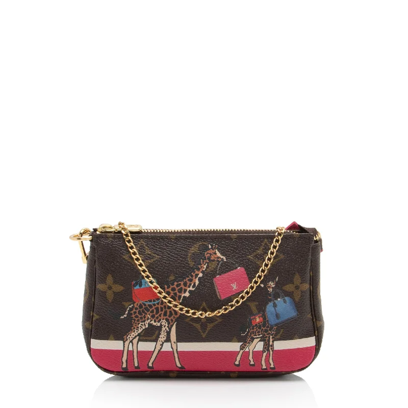 Louis Vuitton Limited Edition Monogram Canvas Animation Giraffe Mini Pochette Accessoires (SHF-MOQix4)