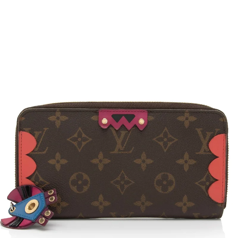 Louis Vuitton Limited Edition Monogram Canvas Totem Zippy Wallet (SHF-uA5Cw6)