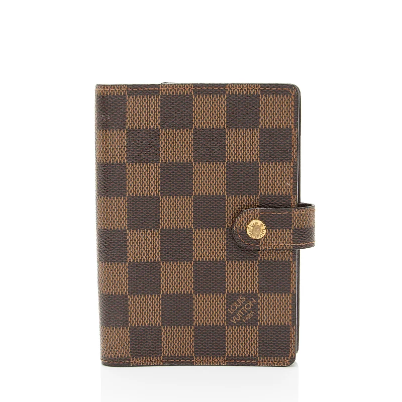 Louis Vuitton Vintage Damier Ebene Small Ring Agenda Cover (SHF-MN7ssa)