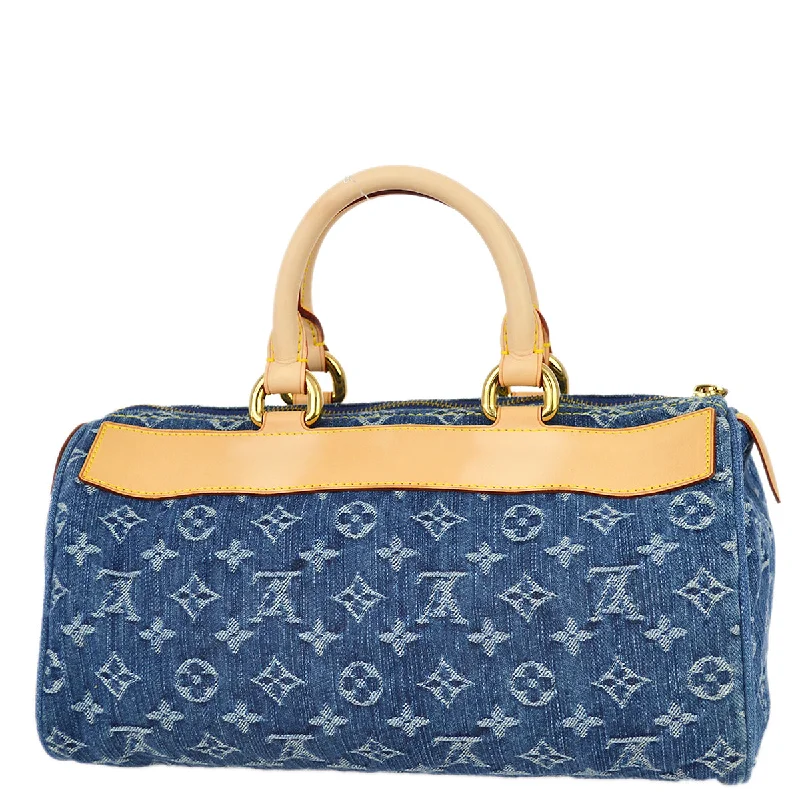 Louis Vuitton 2006 Blue Monogram Denim Neo Speedy Handbag M95019