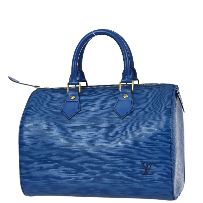 Louis Vuitton 1992 Blue Epi Speedy 25 Handbag M43015