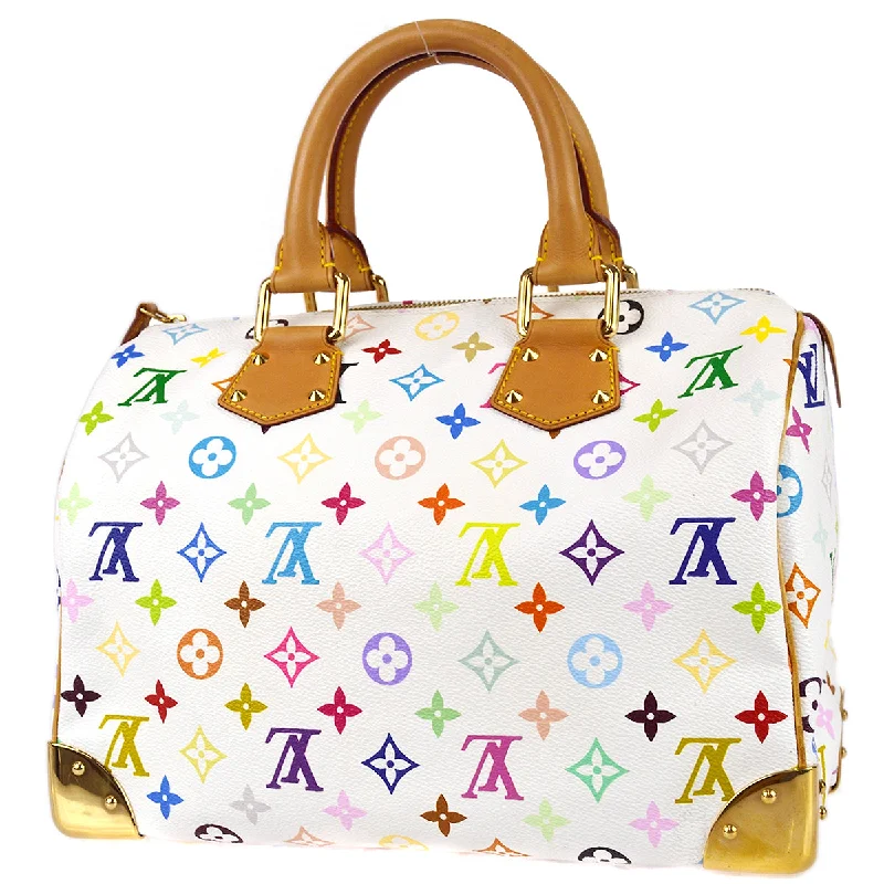 Louis Vuitton 2003 White Monogram Multicolor Speedy 30 M92643