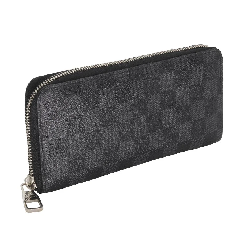 Louis Vuitton Black Damier Graphite Coated Canvas Zip Around Wallet