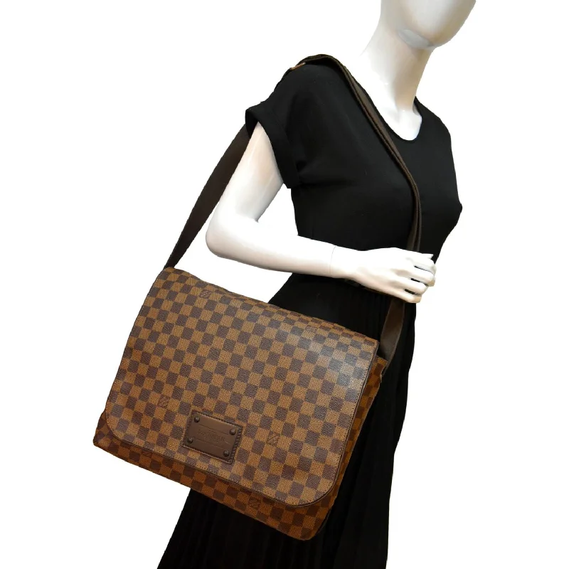 LOUIS VUITTON Brooklyn GM Damier Ebene Shoulder Bag Brown