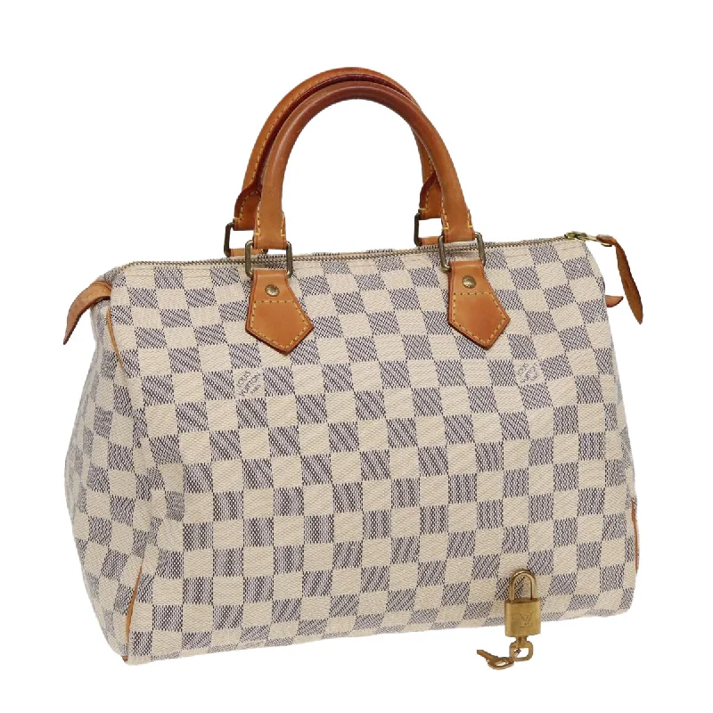 LOUIS VUITTON Damier Azur Speedy 30 Hand Bag N41533 LV Auth ep5280