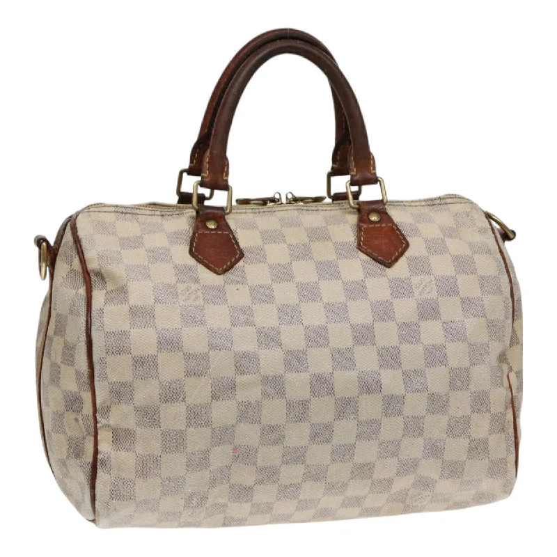 LOUIS VUITTON Damier Azur Speedy Bandouliere 30 Hand Bag 2way N41052 Auth 86628