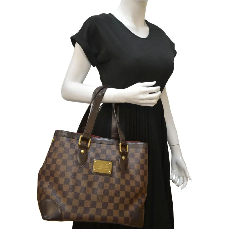 LOUIS VUITTON Hampstead MM Damier Ebene Shoulder Bag Brown