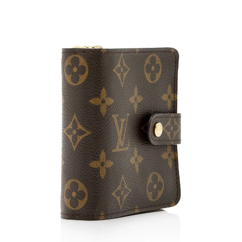 Louis Vuitton Monogram Canvas Zipped Compact Wallet (SHF-ZLqI9R)