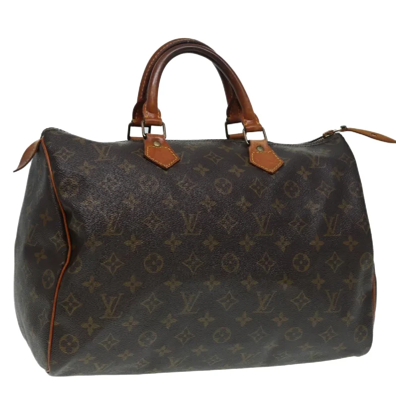 LOUIS VUITTON Monogram Speedy 35 Hand Bag M41524 LV Auth 73321