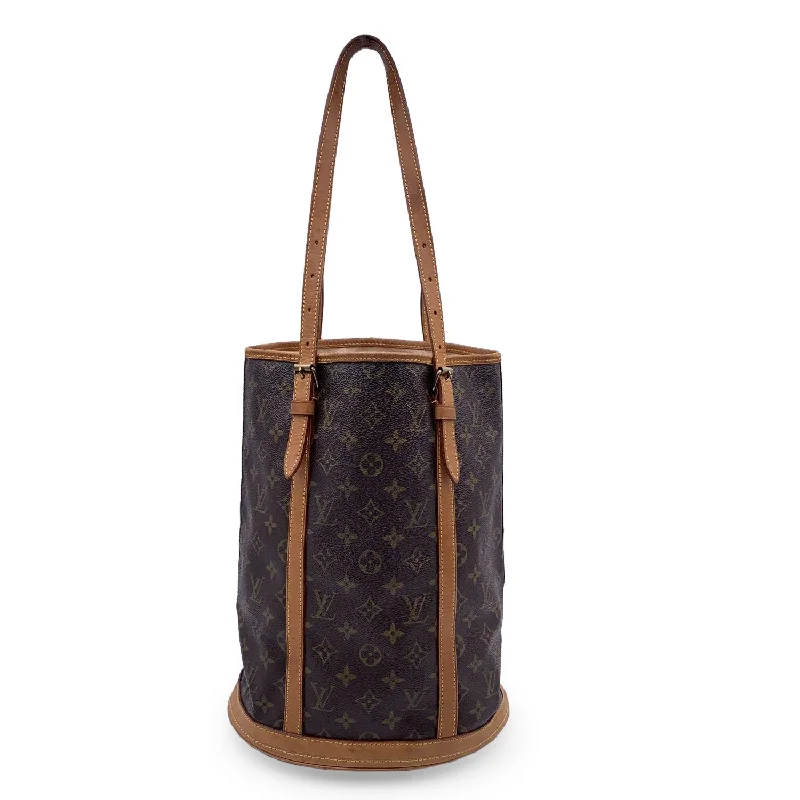 LOUIS VUITTON Brown Monogram Canvas Bucket Gm Shopping Bag Tote