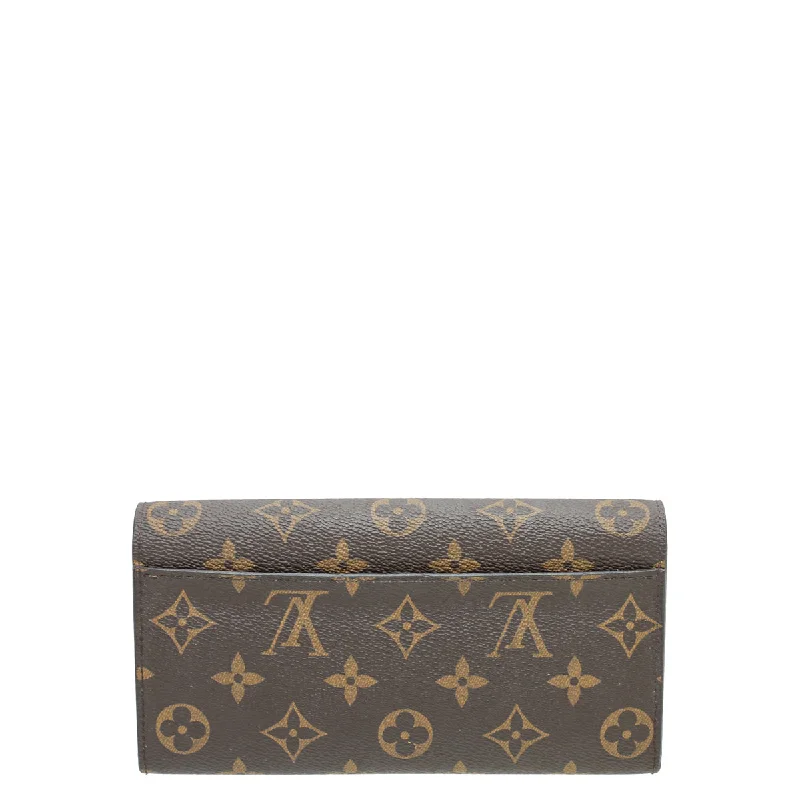 Louis Vuitton Brown Monogram Sarah Wallet w/GP Initials