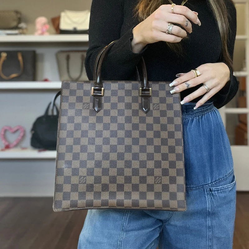 Louis Vuitton Damier Ebene Venice Sac Plat PM Tote