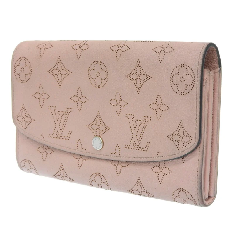 LOUIS VUITTON Portefeuille Iris Long Wallet M60145 Monogram Mahina Magnolia Pink TN2187 Ladies